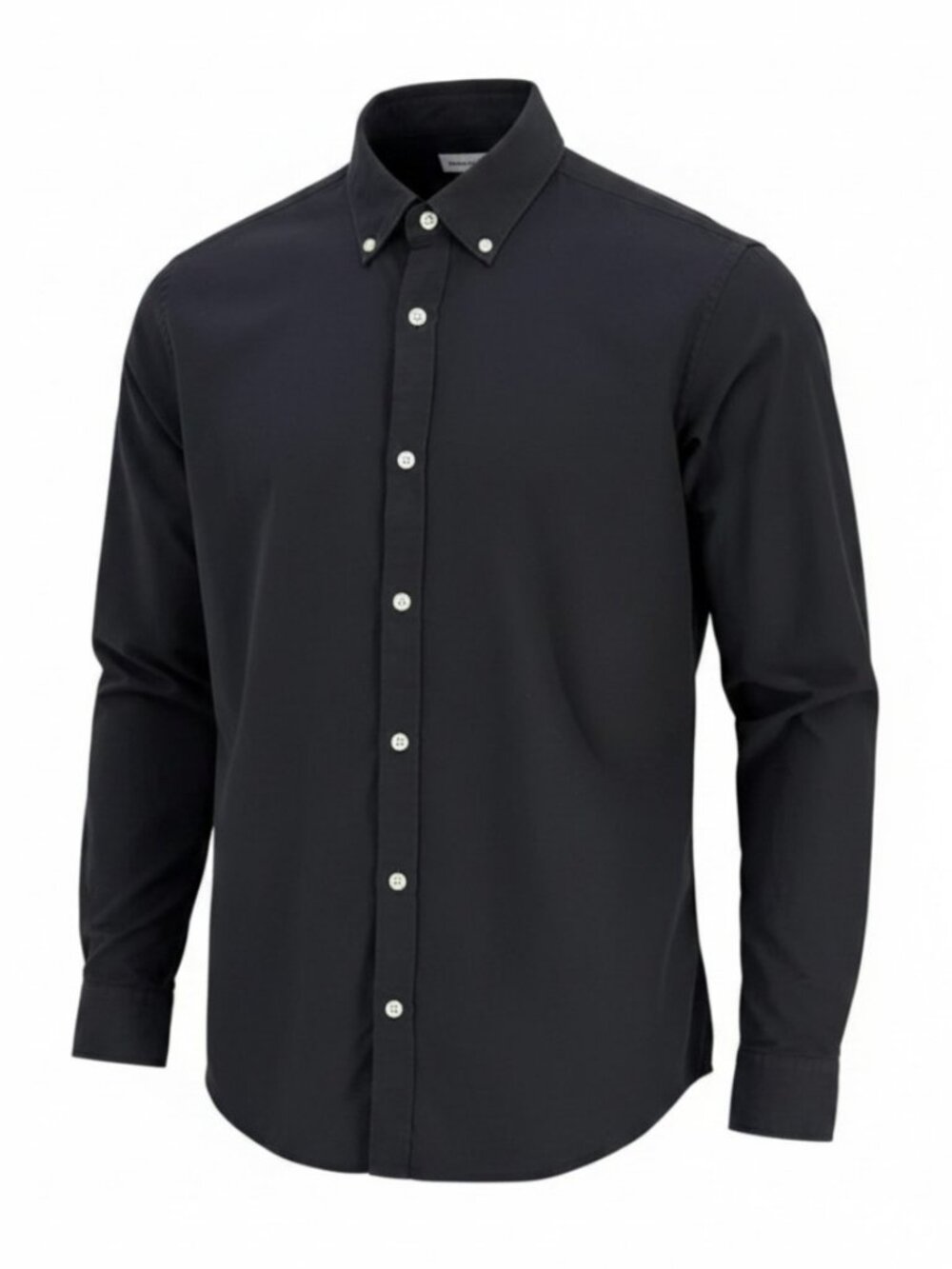 FRANK AND OAK Black Button-Up Shirt Minimalist Classic long sleeve men m